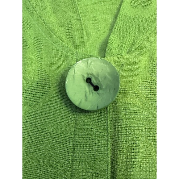 PalaPala Womens Blouse Top Size M/L GreenFloral Embroidered Lagenlook 3/4 Sleeve - Picture 8 of 10